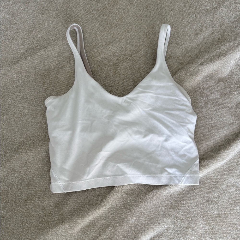 lululemon athletica White Tank Top Crop Bra